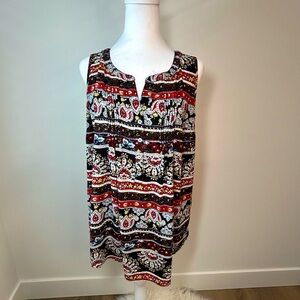 Daniel Rainn Sleeveless Boho Print Tunic Top – Size S